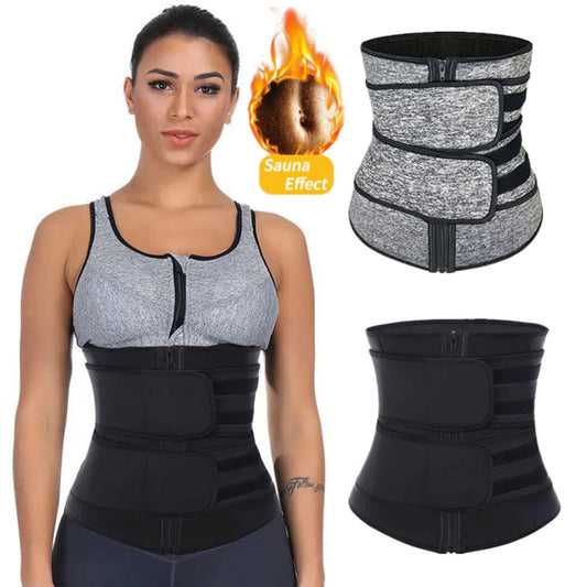 Cinturón de sudoración para sauna caliente, moldeador de cintura, entrenamiento adelgazante, cinturón de fitness para mujeres, quema de grasa abdominal